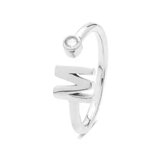 H2046M00 - ANILLO ALPHABET DE PLATA DE LEY 925 CON BAÑO DE RO