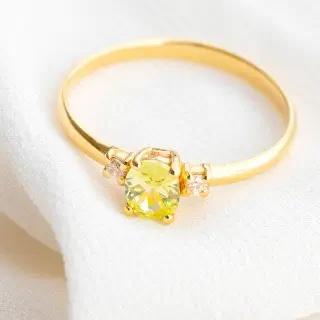 ANILLO ORO OLIVINA CIRCONITAS                                                                       