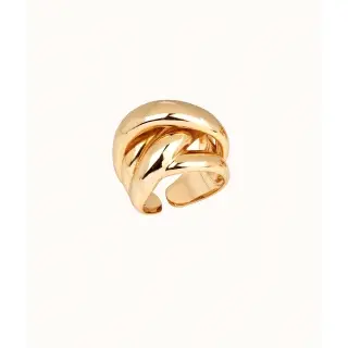 ANILLO ABIERTO BARRAS T-16/18 CHAPADO                                                               