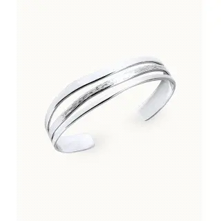 PULSERA RIGIDA TREE TEXTURE PLATEADO                                                                