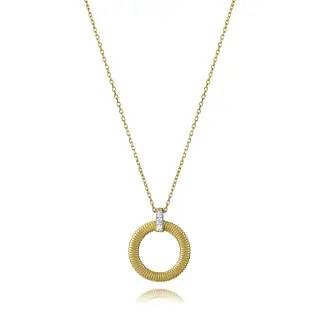 COLLAR PLATA DE LEY BAÑO ORO CIRC SRA JEWELS                                                        