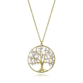 COLLAR PLATA DE LEY BAÑO ORO CIRC SRA JEWELS                                                        