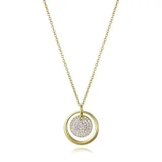 COLLAR PLATA DE LEY BAÑO ORO CIRC SRA JEWELS                                                        