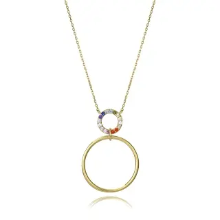 COLLAR PLATA DE LEY BAÑO ORO CIRC SRA JEWELS                                                        