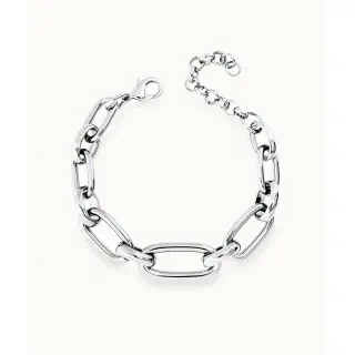 PULSERA ESLABONES 17+5CM PLATEADO                                                                   