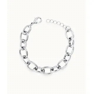 PULSERA ESLABONES 17+5CM PLATEADO                                                                   