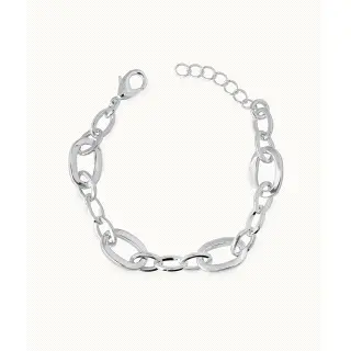PULSERA ESLABONES 17+5CM PLATEADO                                                                   