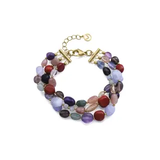 PULS ACERO IP DORADO PIEDRAS NAT SRA FASHION                                                        