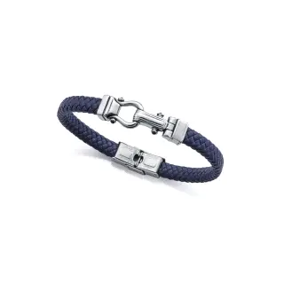 PULS ACERO Y PIEL AZUL GRILLETE SR FASHION                                                          