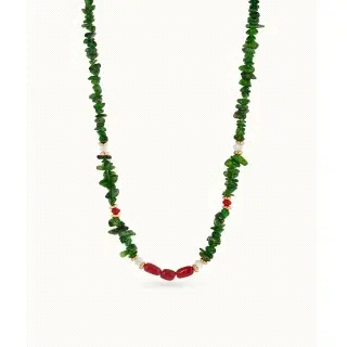 COL.GREEN DIOPS/DYED RED/IMIT.CORAL/MADR                                                            