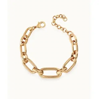 PULSERA ESLABONES 17+5CM CHAPADO                                                                    