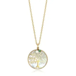 COLLAR DE ACERO ARBOL VIDA MADRE PERLA SRA FN                                                       