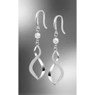 LOTUS SILVER PENDIENTE SRA.FORMA.CIRCONI                                                            