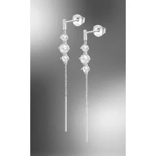 LOTUS SILVER PENDIENTE SRA.LARGO.CIRCONILVER