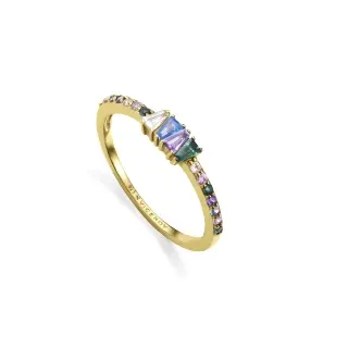 ANILLO PLATA DE LEY BAÑO ORO CIRC SRA JEWELS                                                        