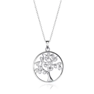 COLLAR PLATA LEY ARBOL VIDA CIRCONITAS SRA JWL                                                      