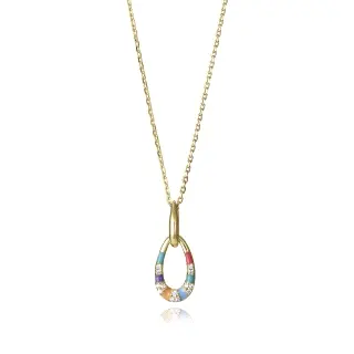COLLAR PLATA DE LEY BAÑO ORO CIRC SRA JEWELS                                                        
