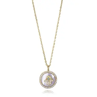 COLLAR PLATA DE LEY BAÑO ORO CIRC SRA JWLS                                                          