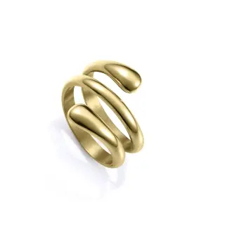 ANILLO ACERO IP DORADO HÉLICE SRA FASHION                                                           