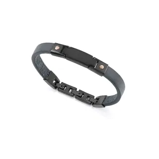 PULS ACERO IP NEGRO ORO 9K PIEL AZUL SR FSHN                                                        