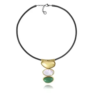 COLLAR ACERO IP PIEDRA NAT MADR PER SRA FSHN                                                        