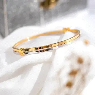 pulsera bicolor oro 18k                                                                             