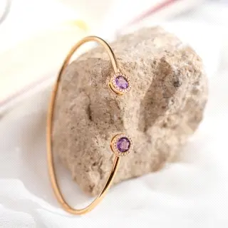 brazaete oro rosa 18k amatista y diamantes                                                          