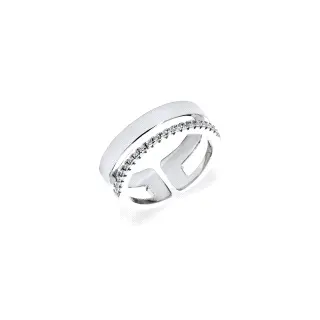 ANILLO ABIERTO CZ T-16/18 PLATEADO                                                                  
