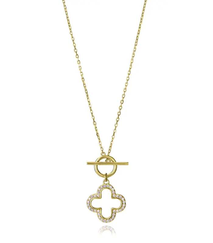 COLLAR PLATA DE LEY BAÑO ORO CIRC SRA JEWELS                                                        