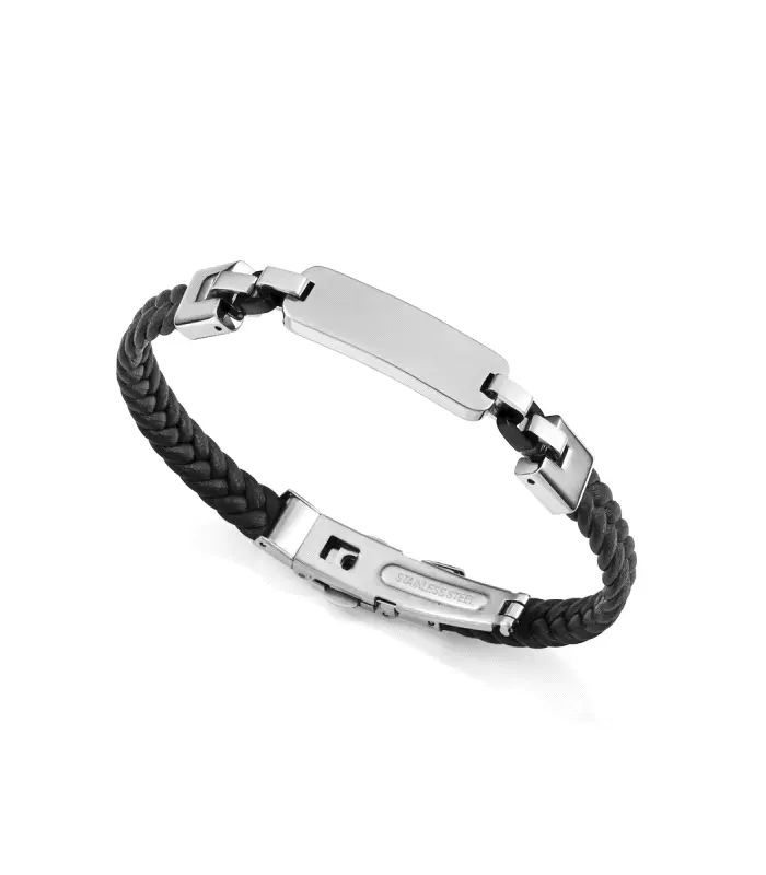 PULS ACERO PIEL NEGRA CORDON SR FASHION                                                             