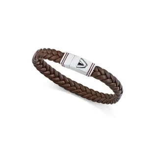 PULS ACERO Y PIEL MARRON ESMALTE SR FASHION