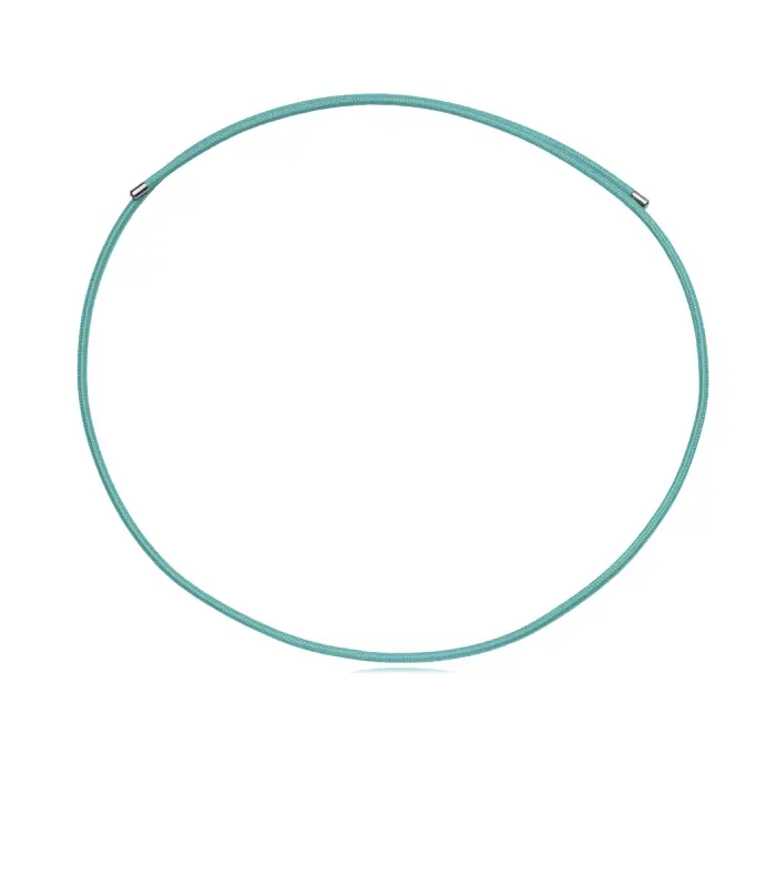 COLLAR ACERO Y NAILON VERDE SRA FASHION                                                             