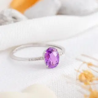 SOLITARIO AMATISTA DIAMANTES