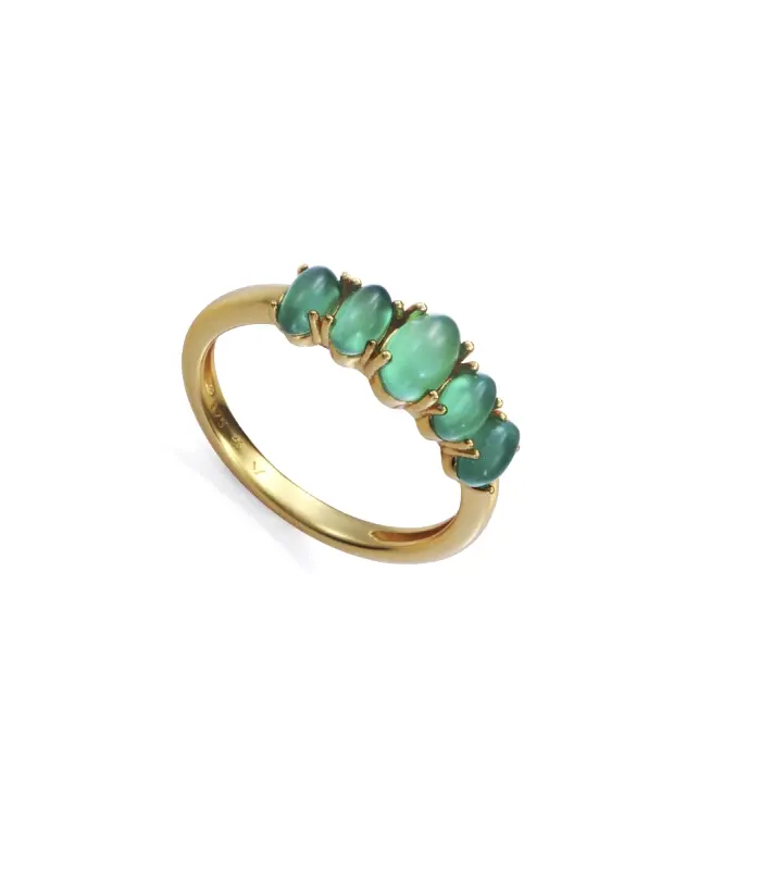 ANILLO PLATA DE LEY BAÑO ORO PIEDRA SRA JWLS                                                        