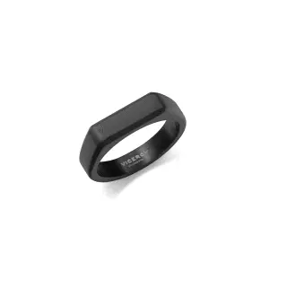 ANILLO ACERO IP NEGRO SELLO SR FASHION
