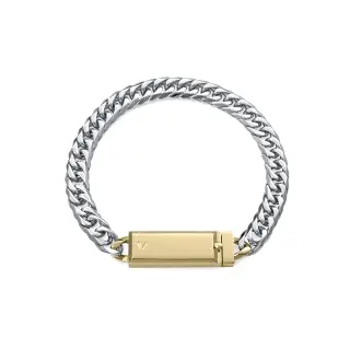PULS ACERO E IP DORADO PLACA SR FASHION