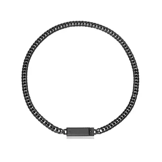 COLLAR ACERO IP NEGRO PLACA SR FASHION                                                              