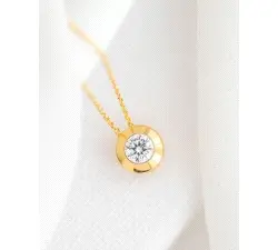 COLLAR CHATON ORO 18K                                                                               