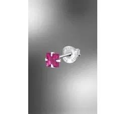 LOTUS SILVER EARCUFF SRA.CHATON.FUCSIA