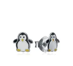 PND PLATA DE LEY PINGÜINO ESMALTE NIÑA