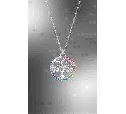 LOTUS SILVER COLLAR SRA.ARBOL.MULTICOLOR