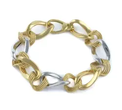 PULSERA BICOLOR ORO 18K