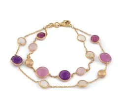 PULSERA ORO ROSA 18K 6.6gr OPALO AMATISTA