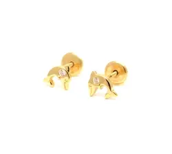 PENDIENTES ORO DELFIN