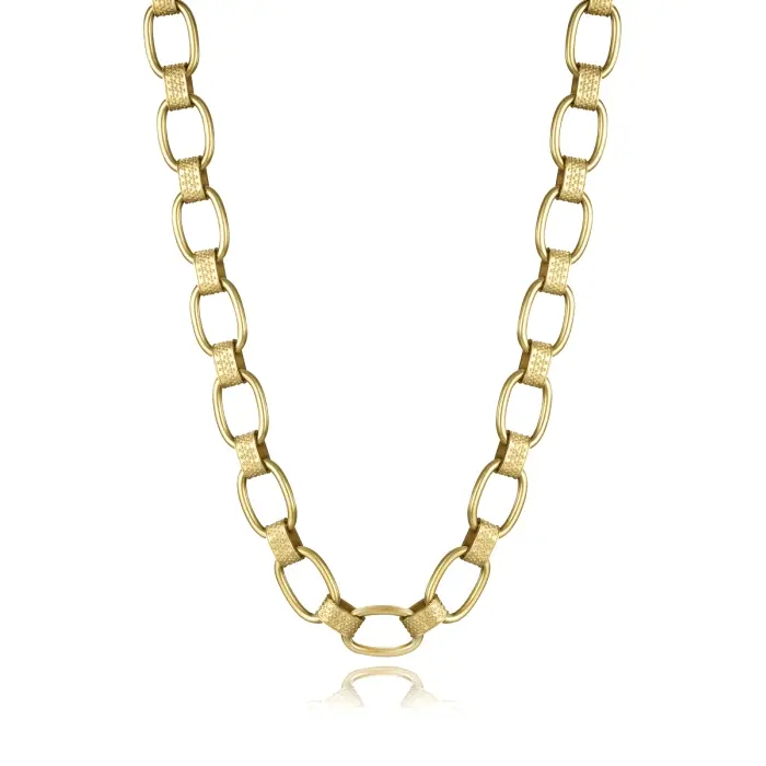 COLLAR ACERO IP DORADO ESLABONES SRA FN                                                             