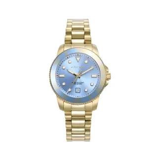 RELOJ ACERO IP DORADO BRAZALETE SRA VA