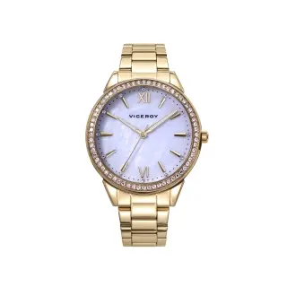 RELOJ ACERO IP DORADO BRAZALETE SRA VA