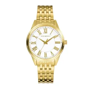 RELOJ ACERO IP DORADO BRAZALETE SRA VA