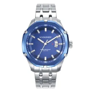 RELOJ ACERO IP AZUL BRAZALETE SR VA