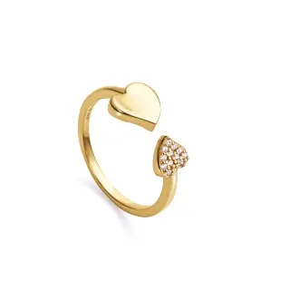 ANILLO PLATA DE LEY BAÑO ORO CZ SRA JEWELS